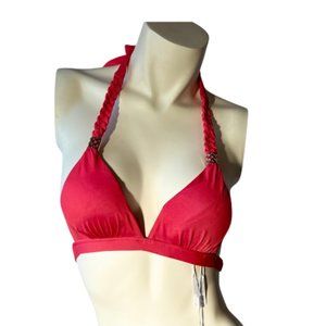Elizabeth Janes Triangle Coral Bikini Top